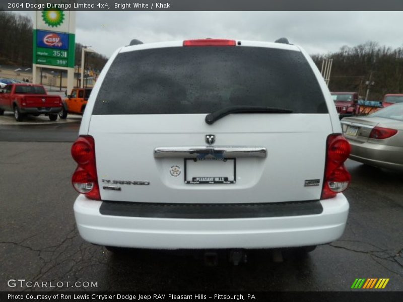 Bright White / Khaki 2004 Dodge Durango Limited 4x4
