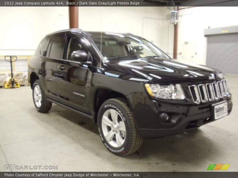 Black / Dark Slate Gray/Light Pebble Beige 2012 Jeep Compass Latitude 4x4