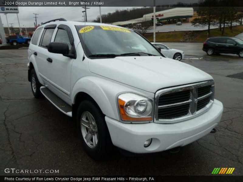 Bright White / Khaki 2004 Dodge Durango Limited 4x4
