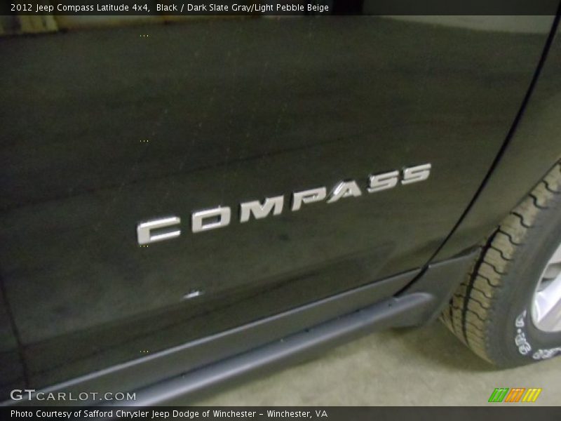 Black / Dark Slate Gray/Light Pebble Beige 2012 Jeep Compass Latitude 4x4