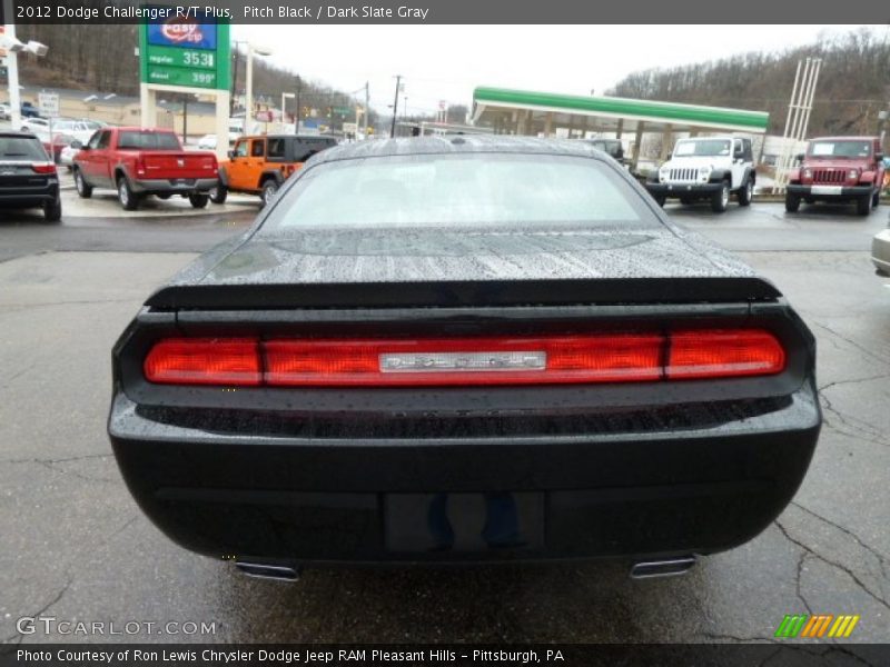 Pitch Black / Dark Slate Gray 2012 Dodge Challenger R/T Plus