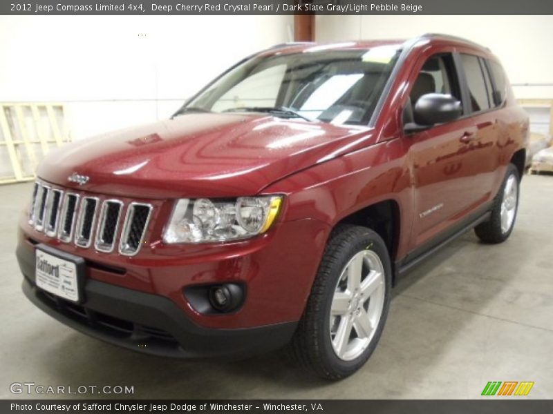 Deep Cherry Red Crystal Pearl / Dark Slate Gray/Light Pebble Beige 2012 Jeep Compass Limited 4x4