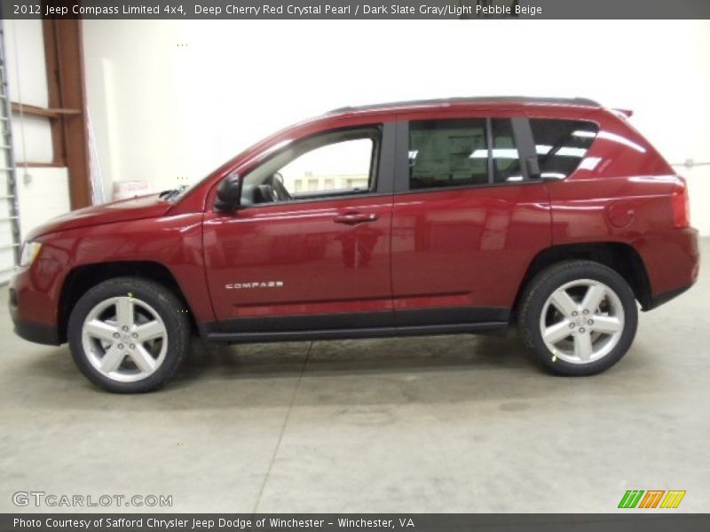 Deep Cherry Red Crystal Pearl / Dark Slate Gray/Light Pebble Beige 2012 Jeep Compass Limited 4x4