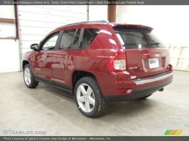 Deep Cherry Red Crystal Pearl / Dark Slate Gray/Light Pebble Beige 2012 Jeep Compass Limited 4x4