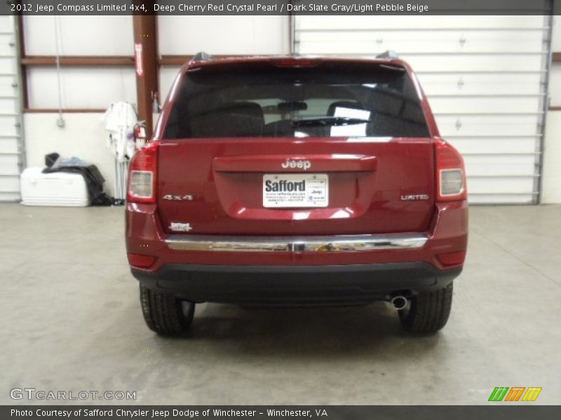 Deep Cherry Red Crystal Pearl / Dark Slate Gray/Light Pebble Beige 2012 Jeep Compass Limited 4x4