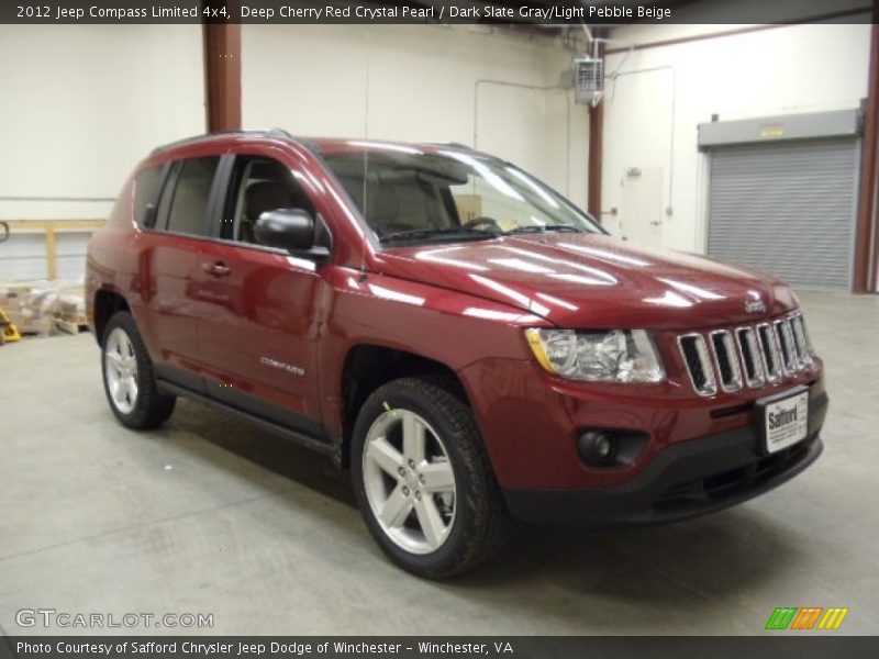Deep Cherry Red Crystal Pearl / Dark Slate Gray/Light Pebble Beige 2012 Jeep Compass Limited 4x4