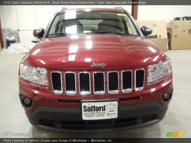 Deep Cherry Red Crystal Pearl / Dark Slate Gray/Light Pebble Beige 2012 Jeep Compass Limited 4x4