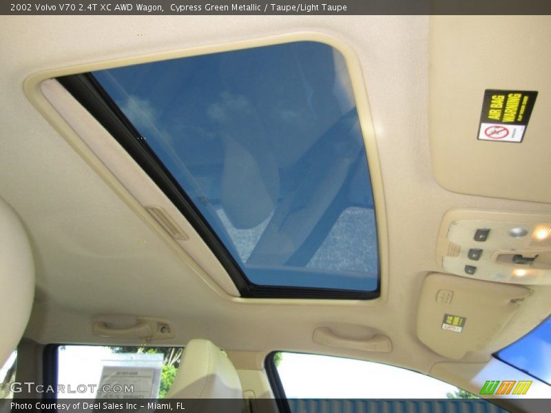 Cypress Green Metallic / Taupe/Light Taupe 2002 Volvo V70 2.4T XC AWD Wagon