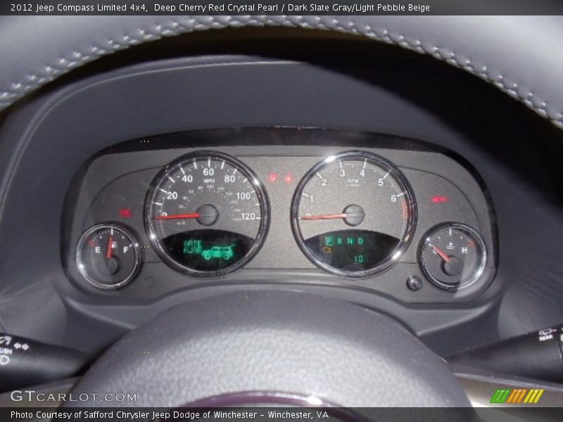 Deep Cherry Red Crystal Pearl / Dark Slate Gray/Light Pebble Beige 2012 Jeep Compass Limited 4x4
