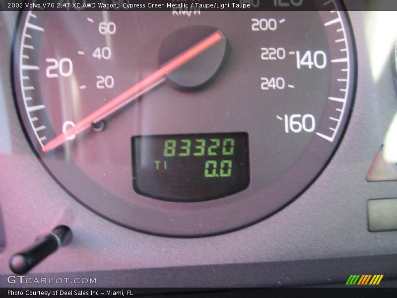 Cypress Green Metallic / Taupe/Light Taupe 2002 Volvo V70 2.4T XC AWD Wagon