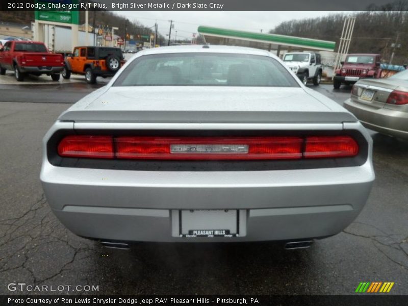 Bright Silver Metallic / Dark Slate Gray 2012 Dodge Challenger R/T Plus