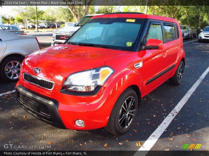 Molten Red / Black Soul Logo Cloth 2010 Kia Soul !