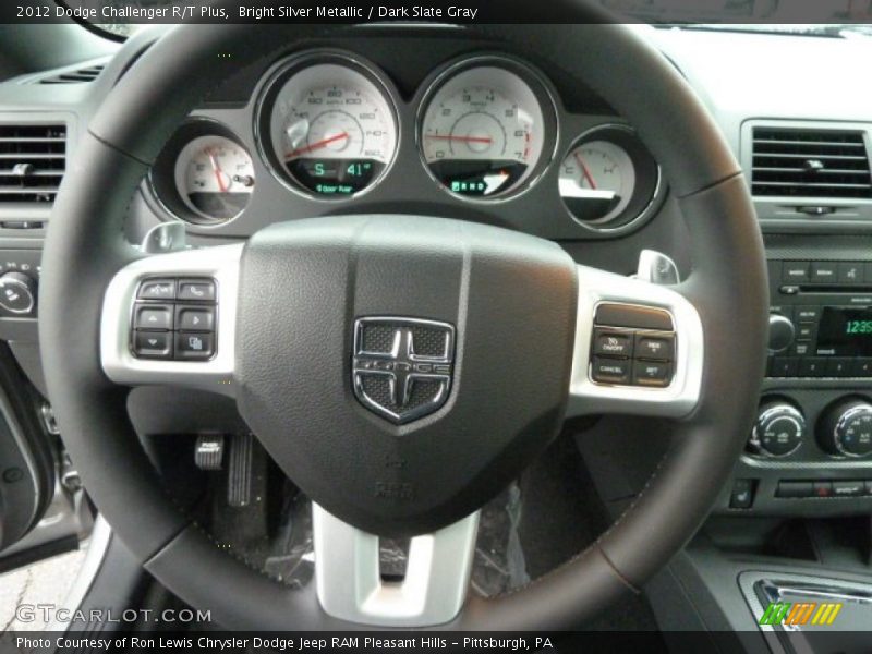Bright Silver Metallic / Dark Slate Gray 2012 Dodge Challenger R/T Plus