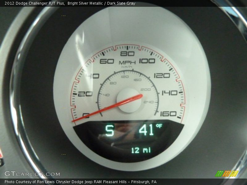 Bright Silver Metallic / Dark Slate Gray 2012 Dodge Challenger R/T Plus