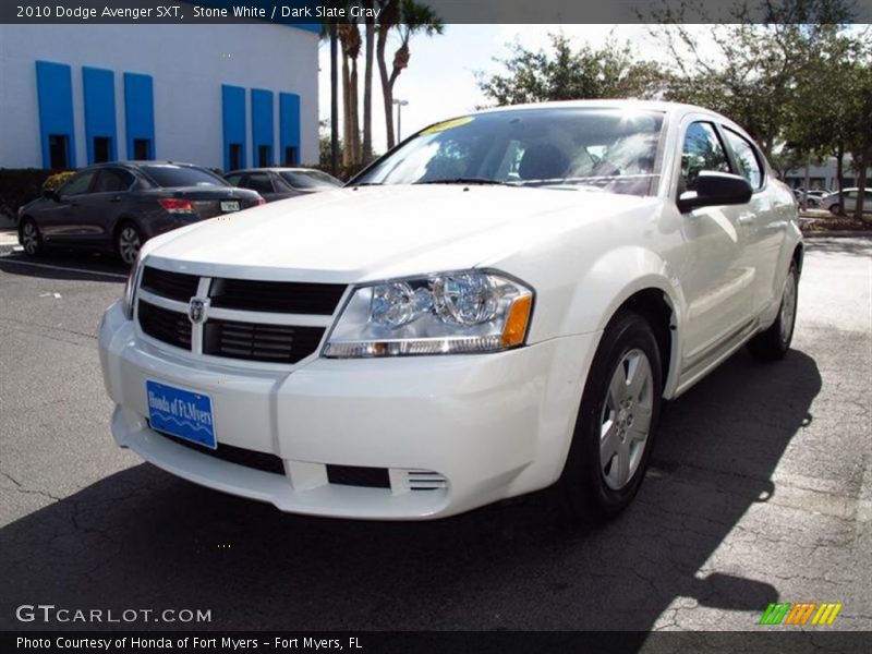 Stone White / Dark Slate Gray 2010 Dodge Avenger SXT