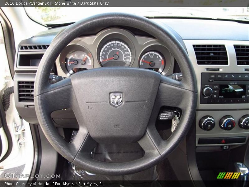 Stone White / Dark Slate Gray 2010 Dodge Avenger SXT