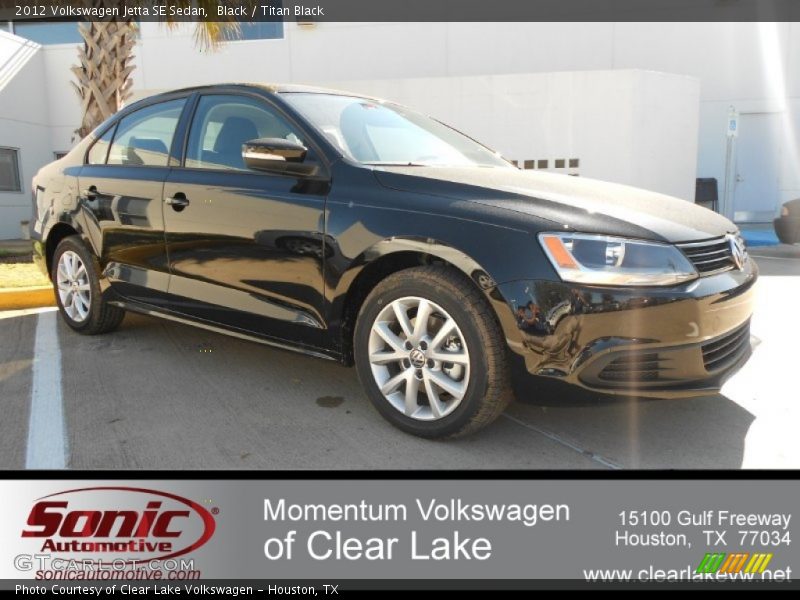 Black / Titan Black 2012 Volkswagen Jetta SE Sedan