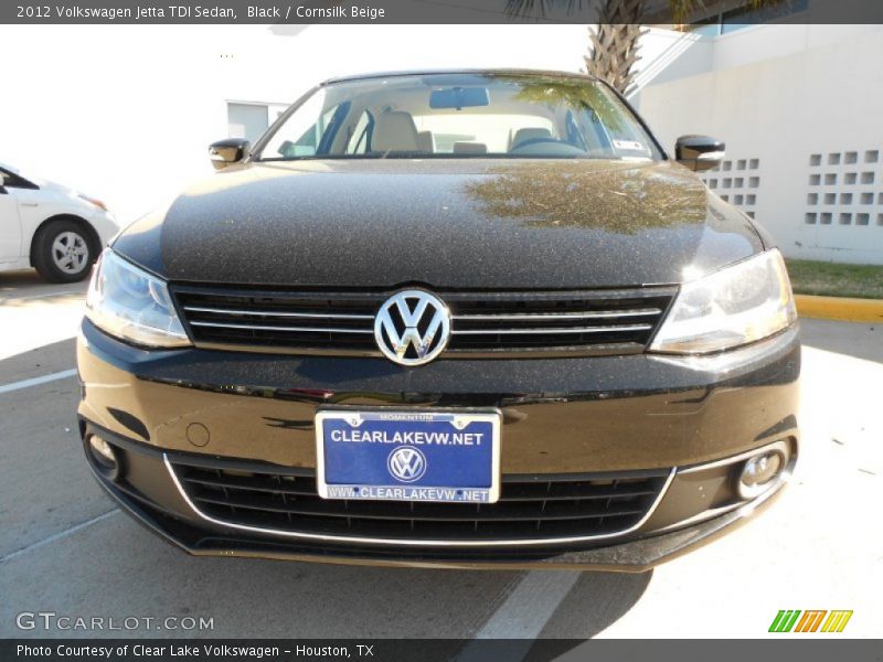 Black / Cornsilk Beige 2012 Volkswagen Jetta TDI Sedan