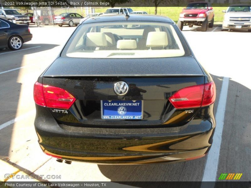 Black / Cornsilk Beige 2012 Volkswagen Jetta TDI Sedan