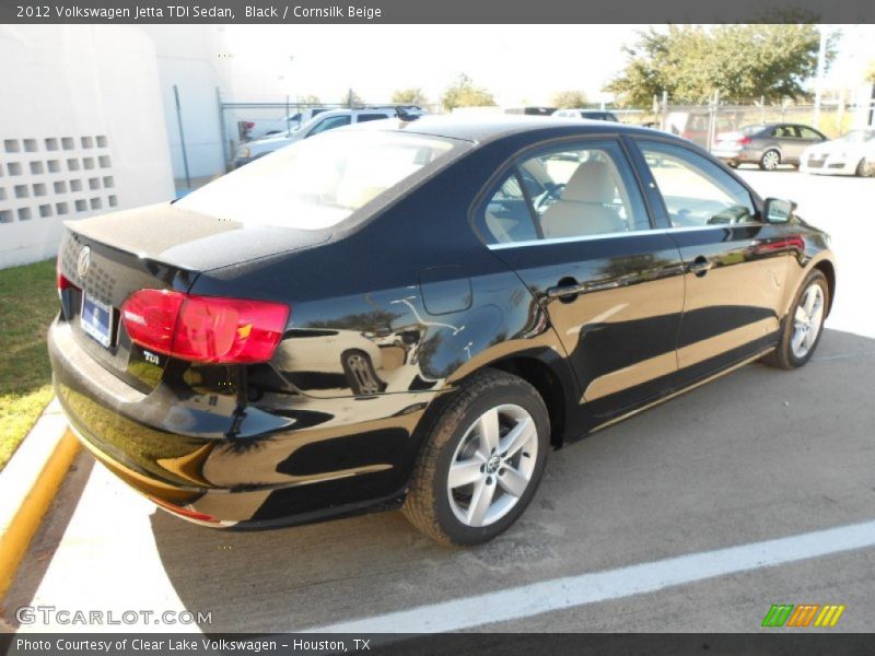 Black / Cornsilk Beige 2012 Volkswagen Jetta TDI Sedan