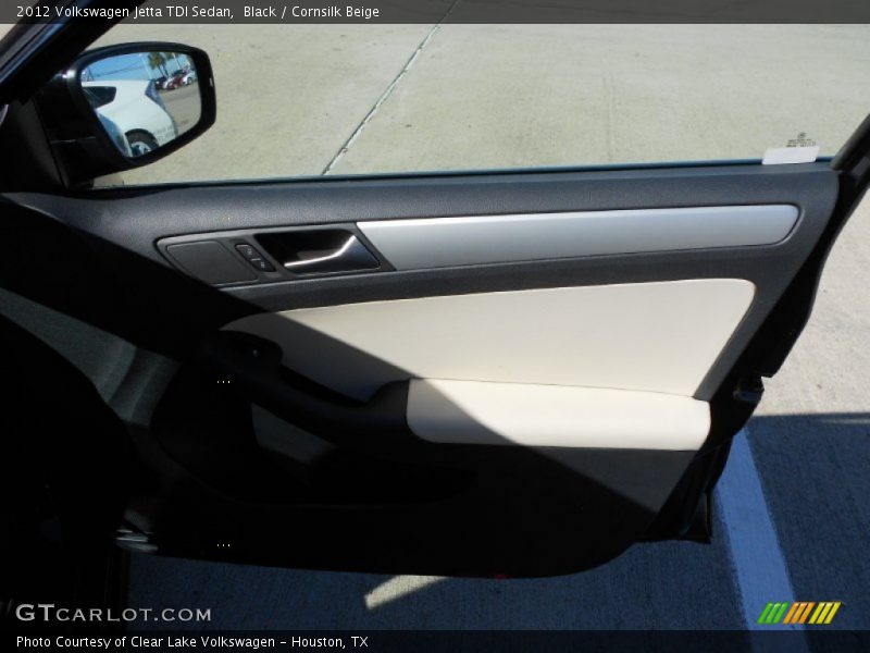Black / Cornsilk Beige 2012 Volkswagen Jetta TDI Sedan