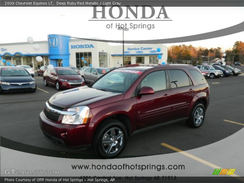 Deep Ruby Red Metallic / Light Gray 2009 Chevrolet Equinox LT