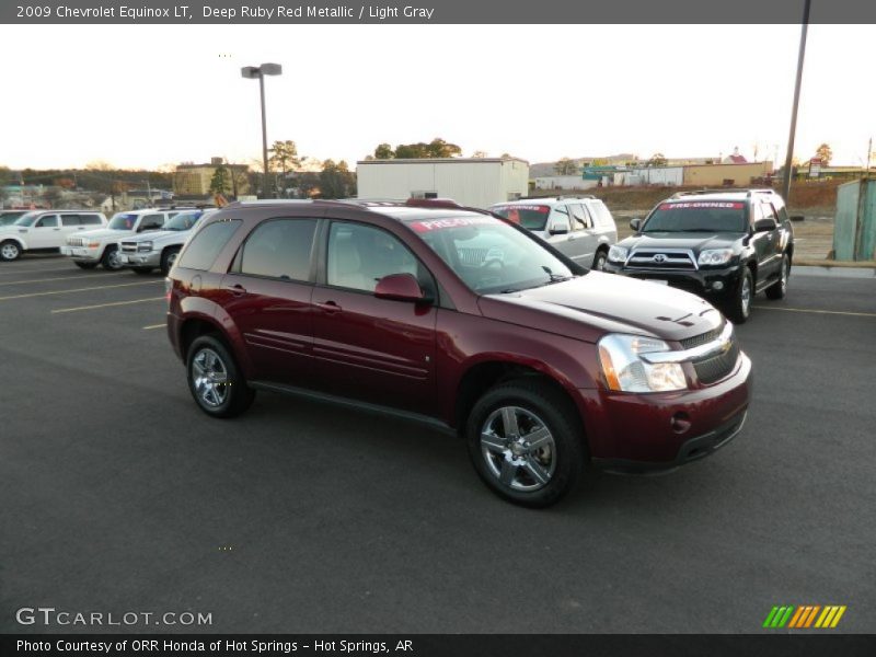 Deep Ruby Red Metallic / Light Gray 2009 Chevrolet Equinox LT