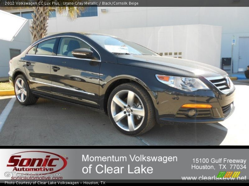 Urano Gray Metallic / Black/Cornsilk Beige 2012 Volkswagen CC Lux Plus