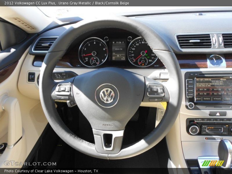 Urano Gray Metallic / Black/Cornsilk Beige 2012 Volkswagen CC Lux Plus