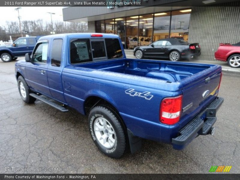 Vista Blue Metallic / Medium Dark Flint 2011 Ford Ranger XLT SuperCab 4x4