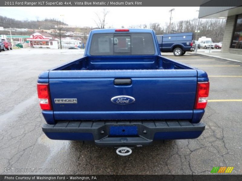 Vista Blue Metallic / Medium Dark Flint 2011 Ford Ranger XLT SuperCab 4x4