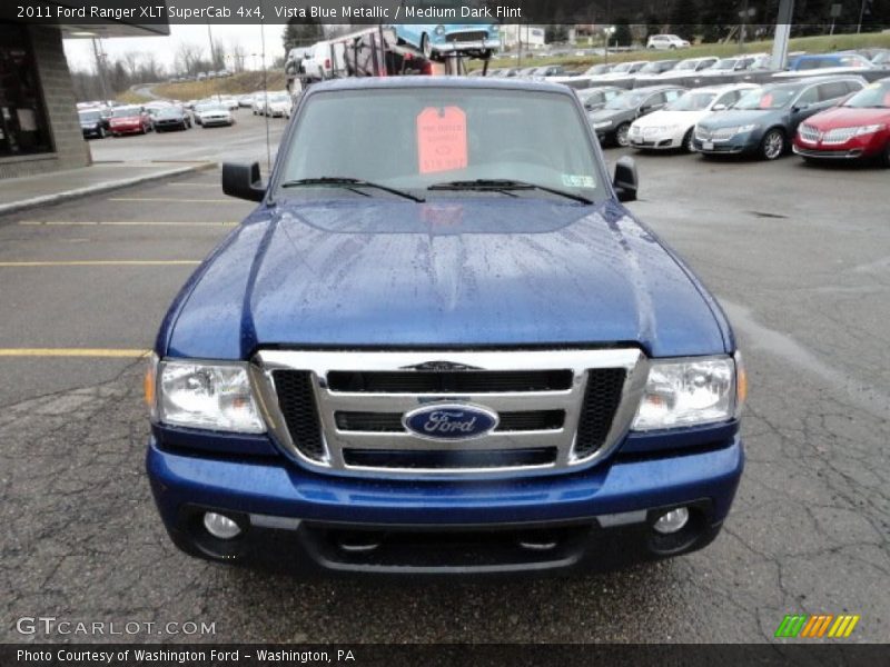 Vista Blue Metallic / Medium Dark Flint 2011 Ford Ranger XLT SuperCab 4x4