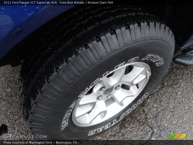Vista Blue Metallic / Medium Dark Flint 2011 Ford Ranger XLT SuperCab 4x4