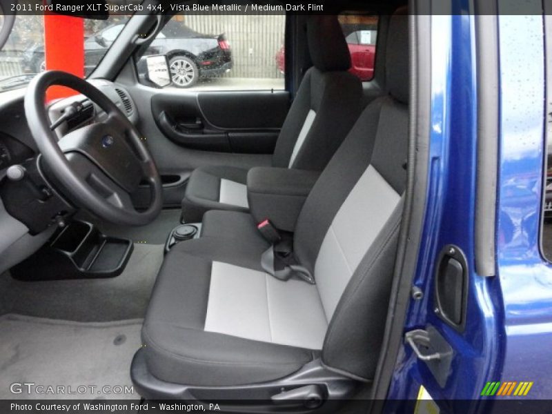 Vista Blue Metallic / Medium Dark Flint 2011 Ford Ranger XLT SuperCab 4x4