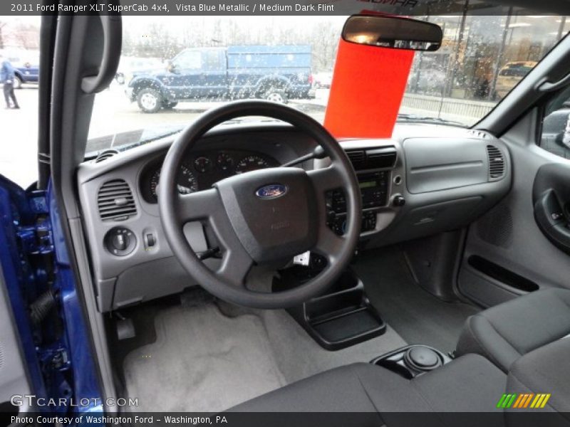 Vista Blue Metallic / Medium Dark Flint 2011 Ford Ranger XLT SuperCab 4x4