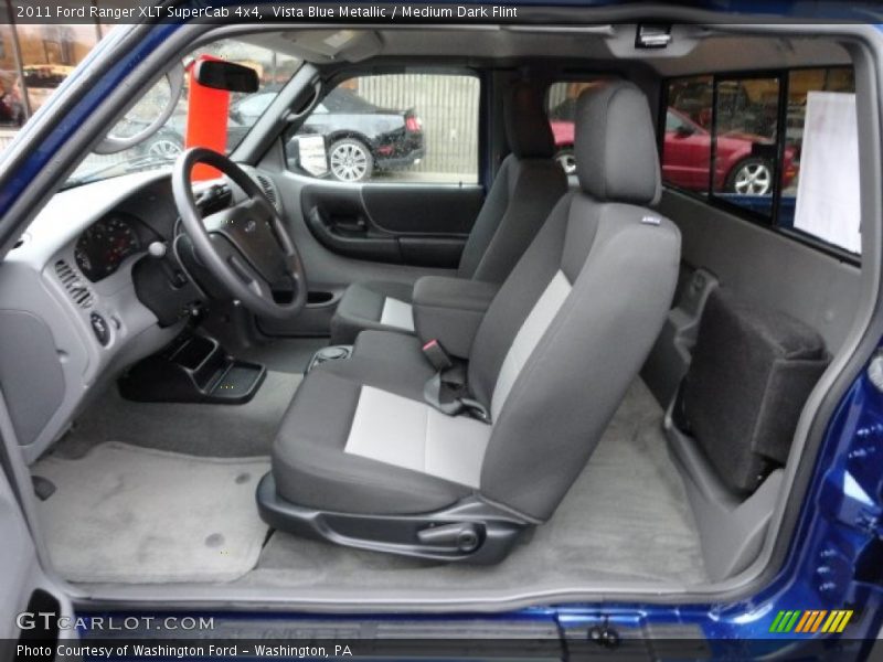 Vista Blue Metallic / Medium Dark Flint 2011 Ford Ranger XLT SuperCab 4x4