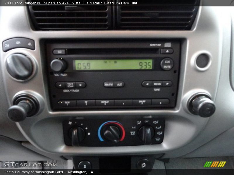 Vista Blue Metallic / Medium Dark Flint 2011 Ford Ranger XLT SuperCab 4x4