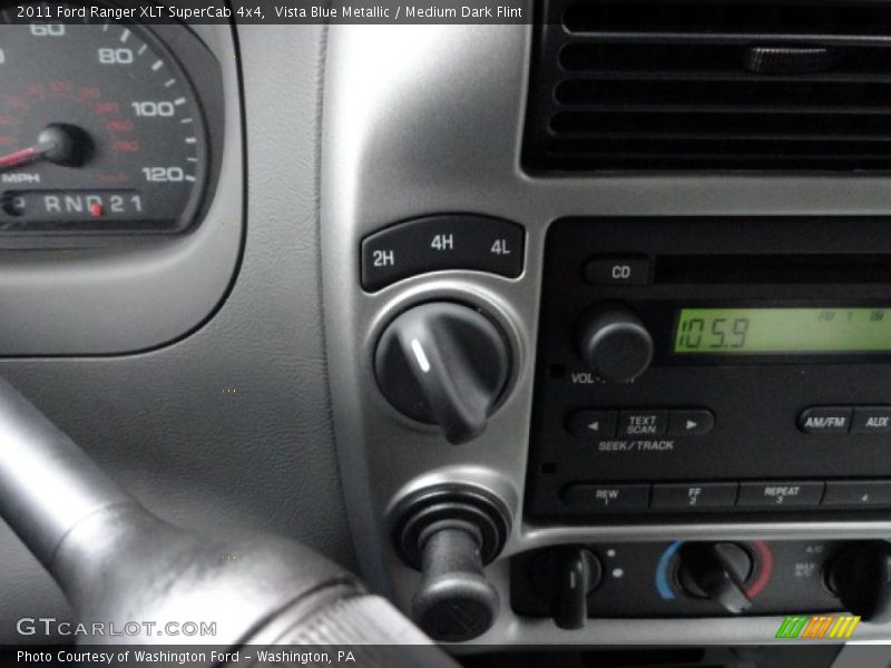 Vista Blue Metallic / Medium Dark Flint 2011 Ford Ranger XLT SuperCab 4x4