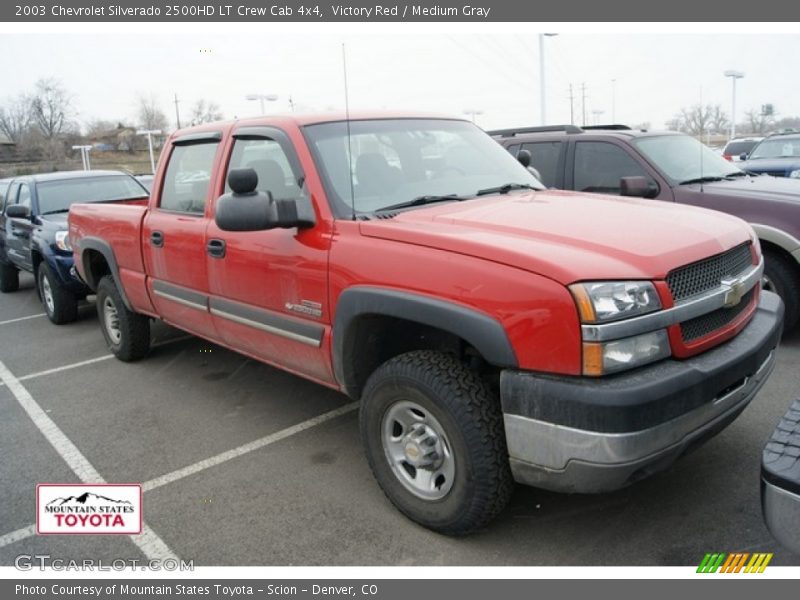 Victory Red / Medium Gray 2003 Chevrolet Silverado 2500HD LT Crew Cab 4x4