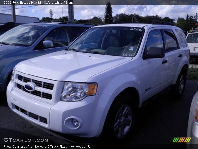 Oxford White / Stone 2009 Ford Escape Hybrid