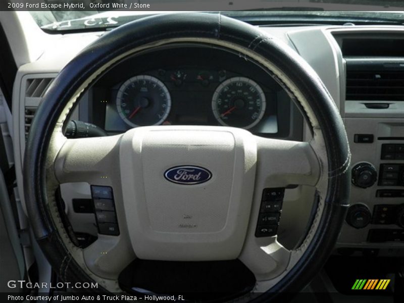 Oxford White / Stone 2009 Ford Escape Hybrid