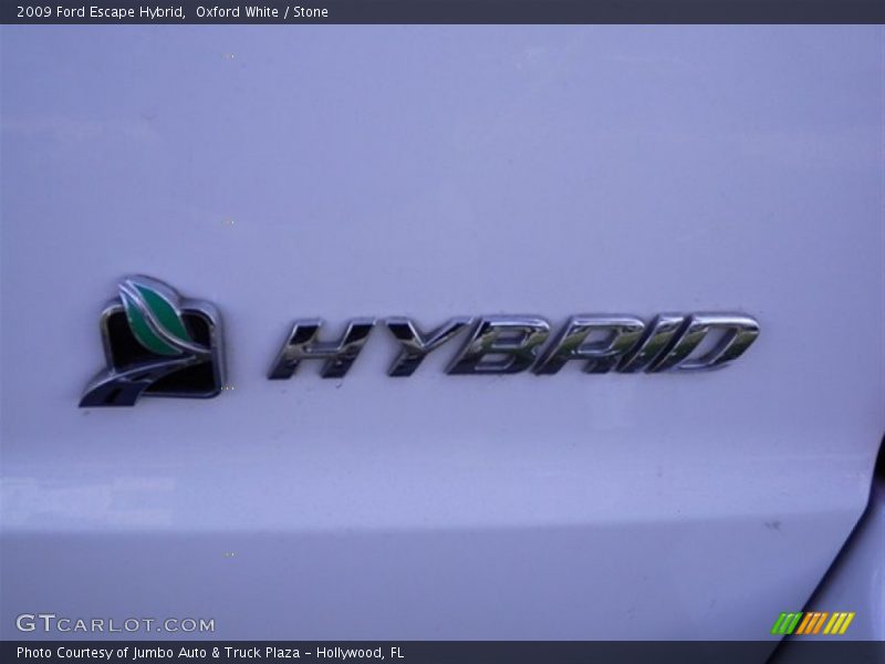 Oxford White / Stone 2009 Ford Escape Hybrid