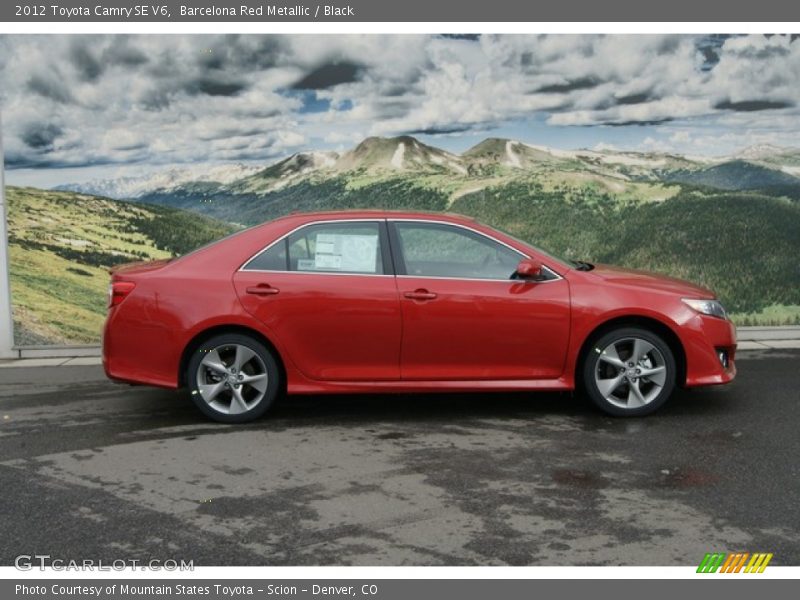 Barcelona Red Metallic / Black 2012 Toyota Camry SE V6
