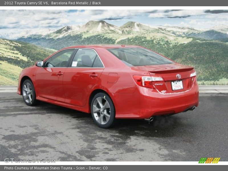 Barcelona Red Metallic / Black 2012 Toyota Camry SE V6