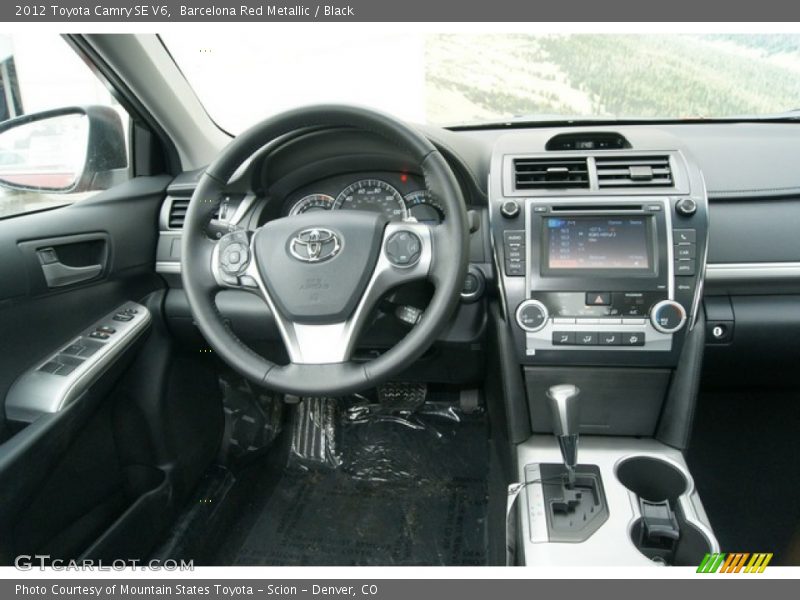 Barcelona Red Metallic / Black 2012 Toyota Camry SE V6