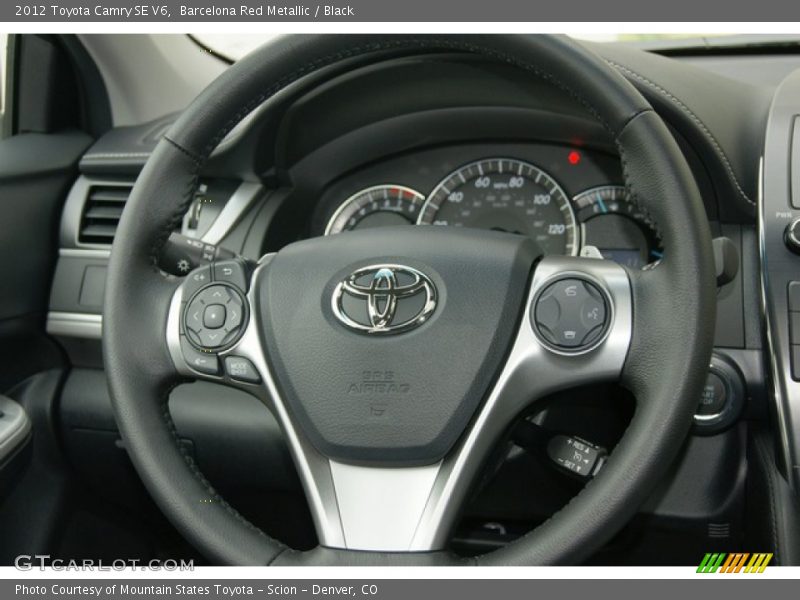 Barcelona Red Metallic / Black 2012 Toyota Camry SE V6