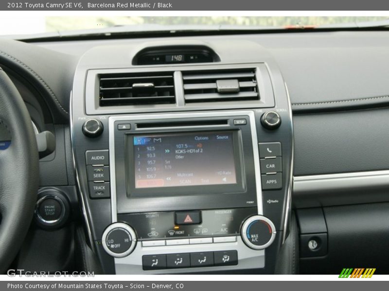 Barcelona Red Metallic / Black 2012 Toyota Camry SE V6