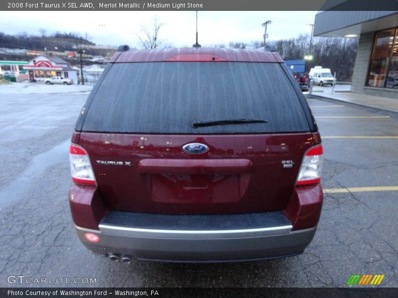 Merlot Metallic / Medium Light Stone 2008 Ford Taurus X SEL AWD