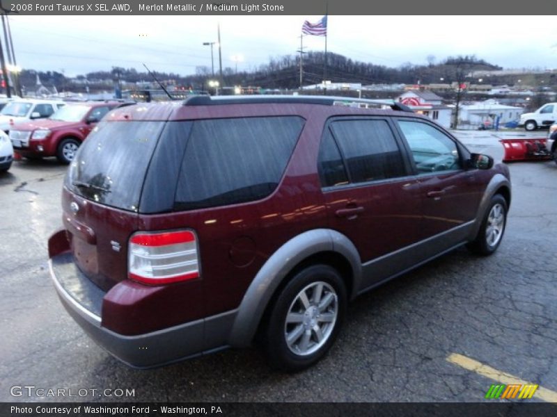 Merlot Metallic / Medium Light Stone 2008 Ford Taurus X SEL AWD