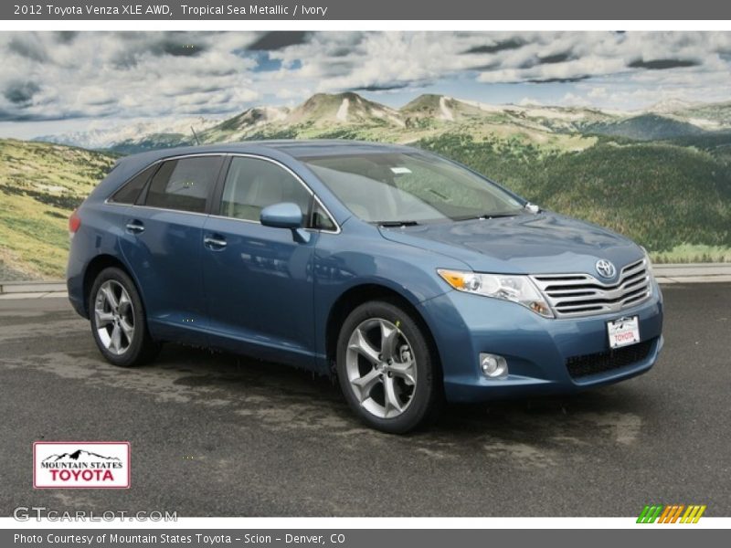 Tropical Sea Metallic / Ivory 2012 Toyota Venza XLE AWD